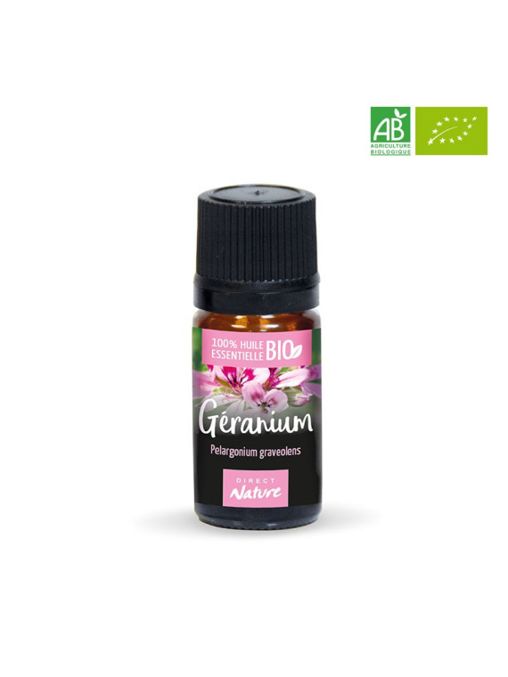 HUILE ESSENTIELLE GÉRANIUM ROSAT 5ML Certifiée Bio