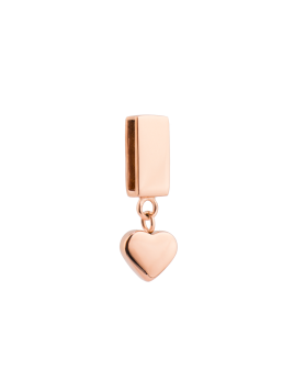 PENDENTIF PLAT ROMASA EVASION COEUR ROSE