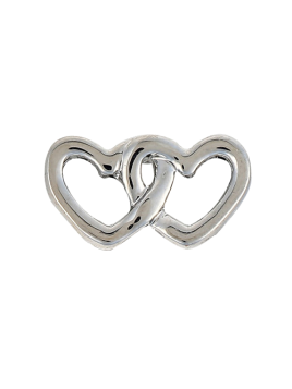 CHARM'S PLAT ROMANSA EVASION COEUR DOUBLE SILVER