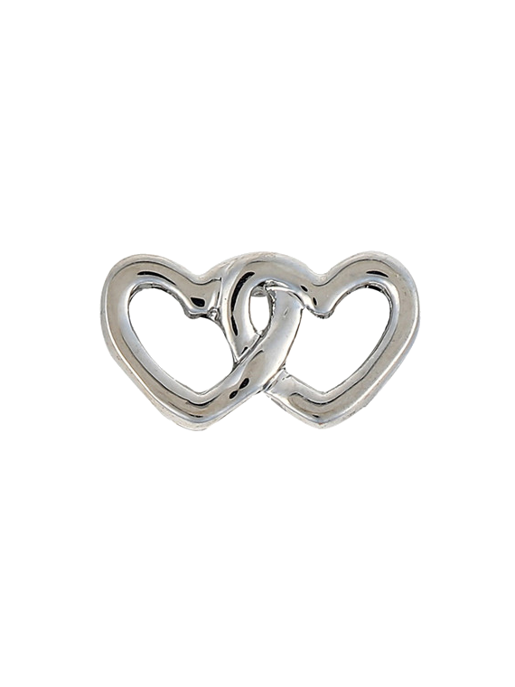 CHARM'S PLAT ROMANSA EVASION COEUR DOUBLE SILVER