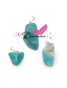 PENDENTIF PIERRE ROULEE AMAZONITE NAMIBIE