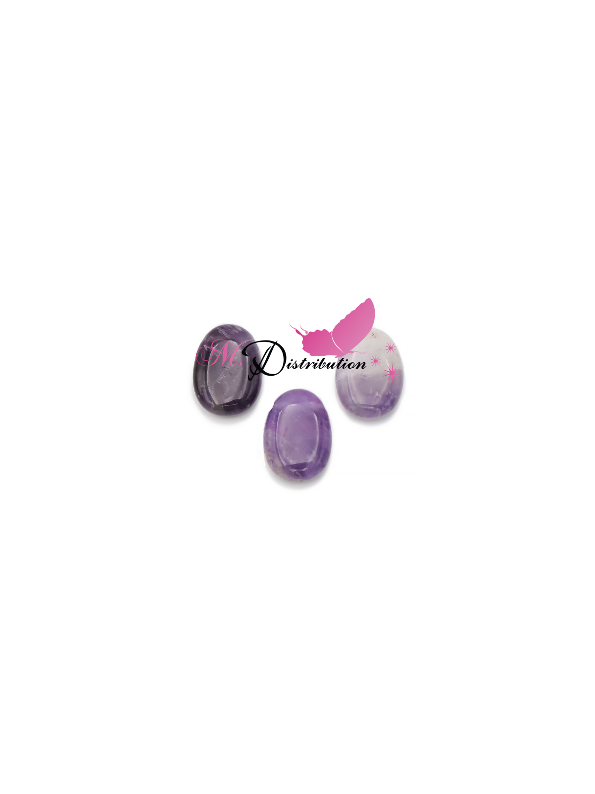 PENDENTIF PIERRE PERCEE AMETHYSTE RUBANEE MALAWI