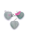 PENDENTIF COEUR 15MM AVENTURINE VERTE