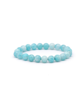 BRACELET BOULE 8MM AMAZONITE NAMIBIE