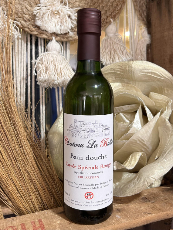 GEL DOUCHE BOUTEILLE DE VIN CHATEAU BAIGNADE ROUGE