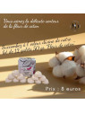 LOT DE 12 GALETS 50GR FLEUR DE COTON