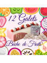 LOT DE 12 GALETS 50GR BUCHE AUX FRUITS