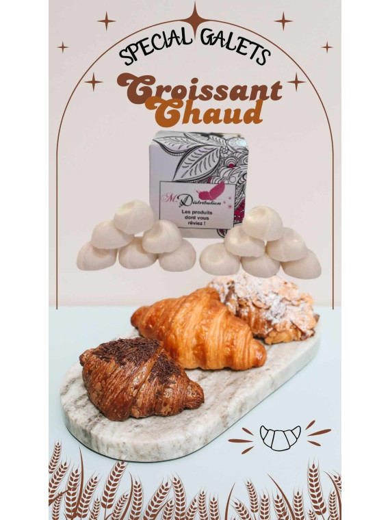 LOT DE 12 GALETS 50GR CROISSANT CHAUD