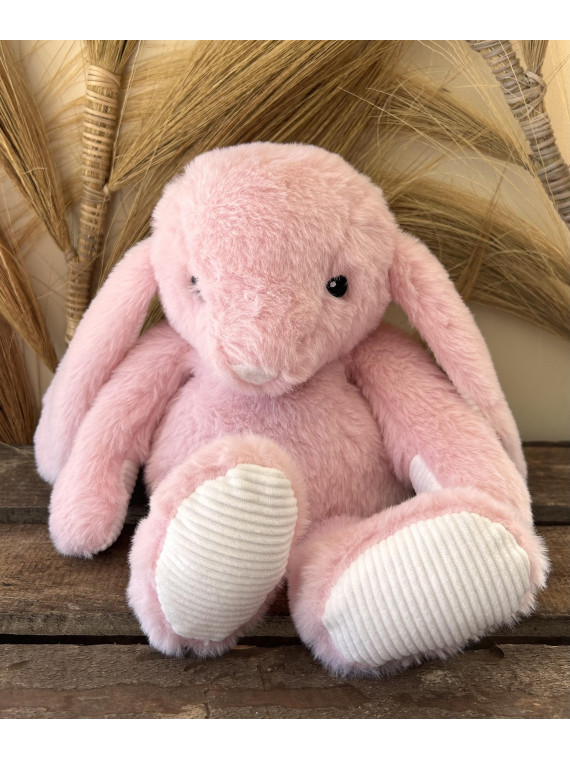 PELUCHE BOUILLOTTE LAPIN ROSE