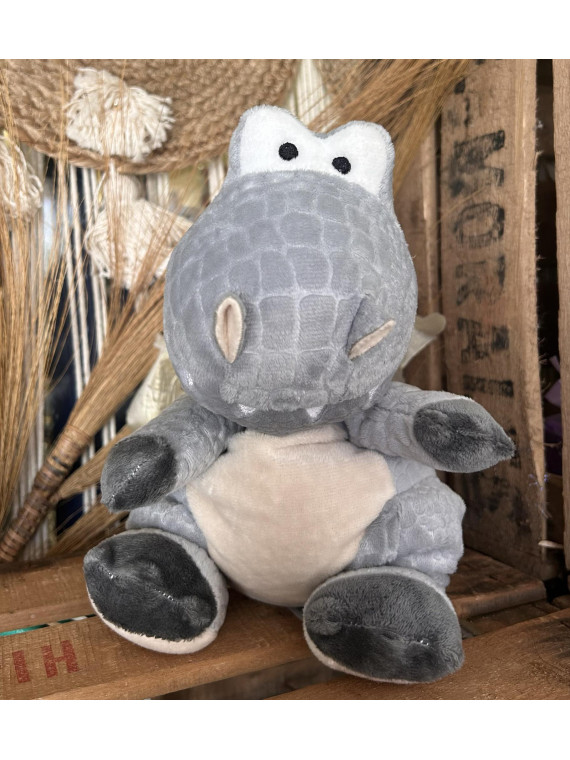 PELUCHE BOUILLOTTE DINO GRIS