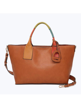 Sac Neverfull camel avec ses bretelles colorées