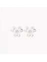 Boucles d'oreilles en acier fleur nacré (2 coloris)