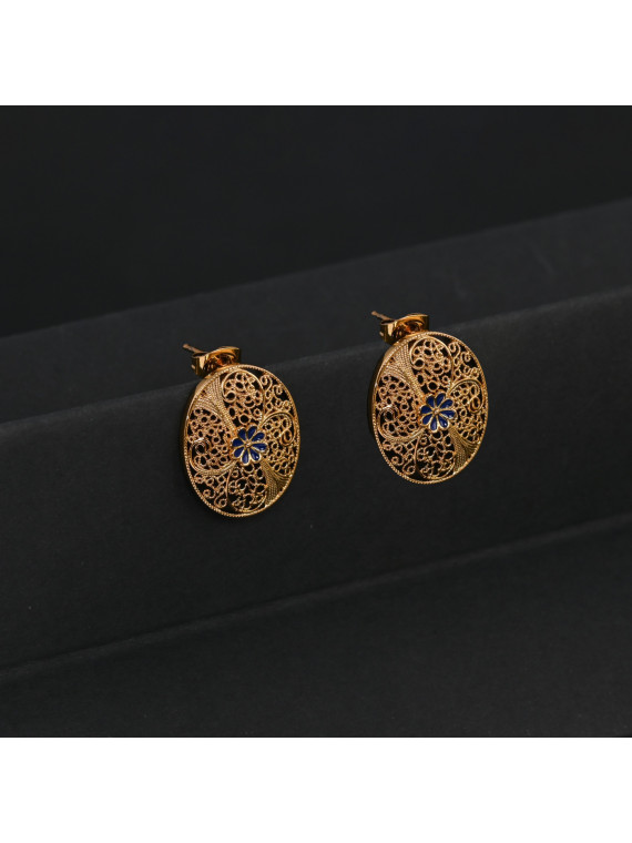 Boucles d'oreilles Encantos Portugal traditionnelles et fleur