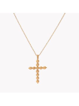 Collier semi précieuse croix chrétienne